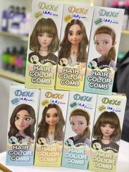 تصویر شامپو رنگ شانه دار بدون دکلره و گیاهی ۲۰۰ میل برند دکسی Dexe hair color comb