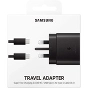 تصویر شارژر سامسونگ 45 وات سه پین با کابل اصل Samsung 3pin 45W Charger ORG