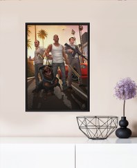 تصویر تابلو دکوراتیو برای اتاق گیمینگ طرح جی تی ای FM-1050 