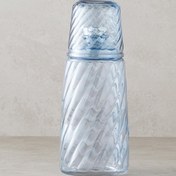 تصویر پارچ آب انگلیش هوم مدل Pave سایز 1100 میلی‌لیتری آبی Pave Glass Bedside Pitcher 1100 ml Blue