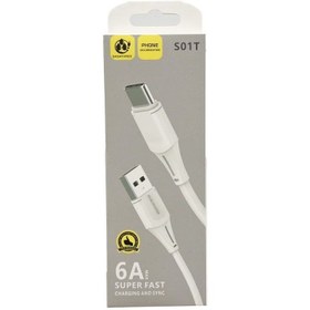 تصویر کابل شارژ تایپ سی برند Sasathree مدل S01T Type-C cable brand Sasathree model S01T