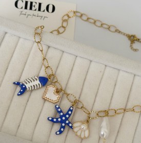 تصویر گردنبند چارم آبی 