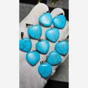 تصویر پک 10 عددی گردن آویز های سنگ فیروزه تبتی کد 33641 