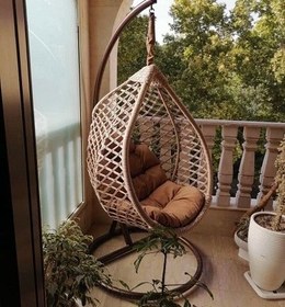 تصویر تاب ریلکسی مدل مونیخ پایه فلزی دو بافت 