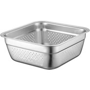 تصویر آبکش استیل مربع 20 سانت 