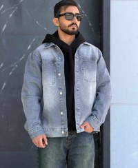 تصویر جکت جین - طوسی / Xl 