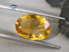 تصویر سنگ سیترین بیضی ۴.۳ قیراط 