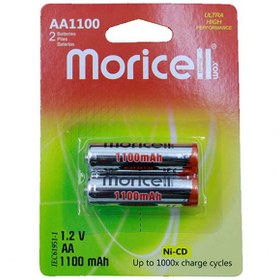 تصویر باتری قلمی شارژی موریسل 1100 میلی آمپر Moricell AA Battery 