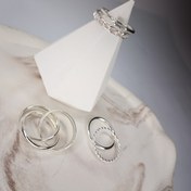 تصویر پک ۵ تایی انگشتر نقره ای i am 