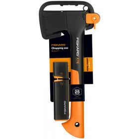 تصویر مشخصات،قیمت و خرید تبر به همراه تیز کن مدل Fiskars - X7 + Xsharp 