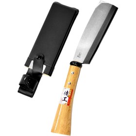 تصویر تبر ناتا کاکوری (تبر ژاپنی) ۱۶۵ میلیمتری KAKURI Japanese NATA Tool Knife, Made in Japan, Bushcraft Side Axe with Sheath for Camping, Outdoor, Campfire, Gardening