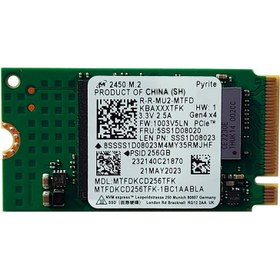 تصویر اس اس دی استوک میکرون Micron MTFDKCD256TFK NVMe M.2 ظرفیت 256 گیگابایت MICRON MTFDKCD256TFK 256GB M.2 SSD DRIVE