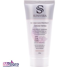 تصویر كرم ضد آفتاب سانیورا رنگی مناسب پوست حساس و خشک SPF50 Sunivera Sunscreens Tinted For sensitive and Dry Skin Cream SPF50