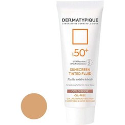 تصویر کرم ضدآفتاب رنگی درماتیپیک SPF50 مدل TINTED FLUID مناسب پوست های چرب حجم 50 میلی لیتر 