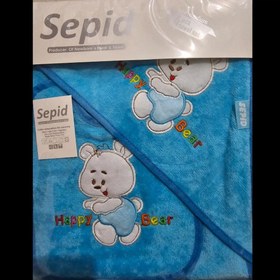 تصویر سرویس حوله نوزاد ۴ تکه سایز ۷۰ در ۷۰ رنگبندی متنوع 