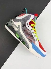 تصویر کتونی مردانه اورجینال نایک لبرون زوم رنگ سفید قرمز nike zoom بسکتبال 