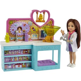 تصویر ست بازی عروسک دامپزشک پت کلاب چلسی برند barbie Club Chelsea Pet Vet Doll Playset