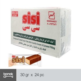 تصویر کیک کرمدار سی سی با روکش کاکائو شیرین عسل - 30 گرم 24 عددی Shirin Asal Cocoa cream sponge cake with cocoa coating - 30 g | 24-digit package