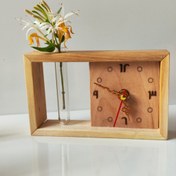 تصویر ساعت رومیزی چوبی طرح ارکیده ( کد566) 