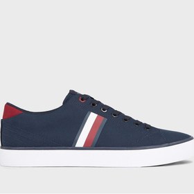 تصویر کفش‌ ورزشی کژوال راه‌راه با لبه کوتاه برند Tommy Hilfiger Casual Stripe Low Top Sneakers