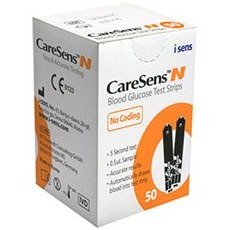 تصویر نوار تست قند خون کرسنس | Caresens N Blood Glucose Test Strips 