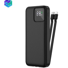 تصویر پاوربانک ویوو دارای نمایشگر ظرفیت باتری JC-18 و 10000mAh WiWU Power Bank JC-18 With Cable And LED Shows Battery Capacity 10000mAh