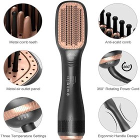 تصویر برس برقی جیپاس مدل GH86062 Geepas 3-in-1 Hot Dryer and Straightener Brush- GH86062