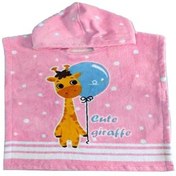 تصویر حوله پانچو کودک پودایران طرح زرافه 