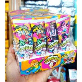 تصویر ادامس بادکنکی تیوپی ترش وارهدز باکس 20 عددی warheads 