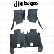 تصویر هوندا وزل ، چرم 090 دلتا و ایویا محصول 7 میل کیفیت تضمینی سفارشی دوز - قرمز دوخت مشکی 