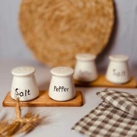 تصویر ست نمکدان کف چوبی کد 208 