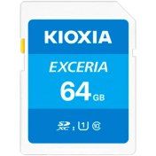 تصویر مموری کارت کیوکسیا مدل LNEX1L064GG4 Class10-U1 100MB/s با ظرفیت 64 گیگابایت KIOXIA EXCERIA SD Memory Card LNEX1L064GG4 Class10-U1 100MB/s 64GB