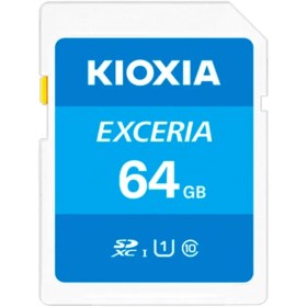 تصویر مموری کارت کیوکسیا مدل LNEX1L064GG4 Class10-U1 100MB/s با ظرفیت 64 گیگابایت KIOXIA EXCERIA SD Memory Card LNEX1L064GG4 Class10-U1 100MB/s 64GB