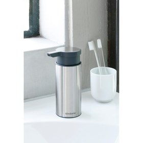 تصویر جا مایع دستشویی پروفایل استیل مات برابانتیا | Brabantia SOAP DISPENSER 