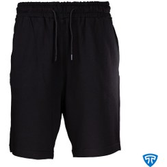 تصویر شلوارک مردانه دورس دو نخ لاکرا مشکی 