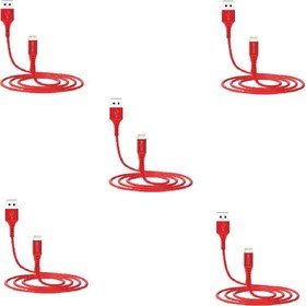 تصویر کابل تبدیل USB به لایتنینگ کینگستار مدل k65 i طول 1.2 متر بسته 5 عددی 