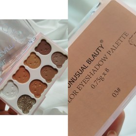 تصویر پالت سایه و هایلایتر خرسی ۸ رنگ - #1 