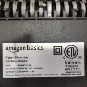 تصویر کاغذ خردکن برند: AmazonBasics مدل: B00YFTHJ9c AmazonBasics Paper Shredder Model B00YFTHJ9C