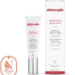 تصویر لوسیون ضد آفتاب SPF50 روشن کننده مدل alpine white اسکین کد Skine Code 