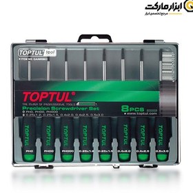 تصویر مجموعه پیچ گوشتی تاپ تول دو سو چهار سو ساعتی – TOPTUL مدل GAAW0802 