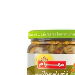 تصویر زیتون با سبزیجات مدیترانه ای مهرام 320 گرمی 