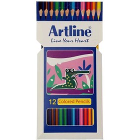 تصویر مداد رنگی 12 رنگ آرت لاین Artline Artline pieces Color Pencil