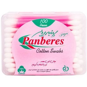 تصویر گوش پاک کن پنبه ریز 100 عددی جعبه ای 