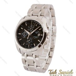 تصویر ساعت تیسوت 1853 مردانه سه موتوره سیلور مشکی Tissot-4225-G 