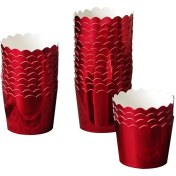 تصویر کپسول کاغذ مافین و کاپ کیک نسوز مدل لیزری مجموعه 50 عددی 