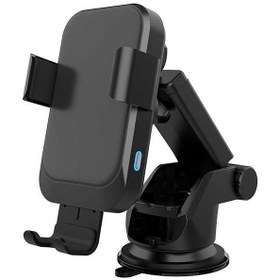 تصویر پایه نگهدارنده و شارژر بی سیم گوشی موبایل پاورولوژی مدل CM15W POWEROLOGY P15WCMEBK Phone Holder