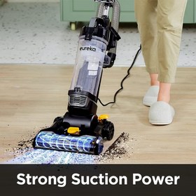 تصویر EUREKA Upright Vacuum Cleaner PowerSpeed Turbo Corded Vacuum Powerful Suction Lightweight Multi-usage All in One Vacuum for Pets Haircarpethard floor tile floor-Black - ارسال 15 الی 20 روز کاری 