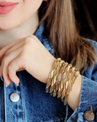 تصویر دستبند فیوژن زنانه طلا روس 