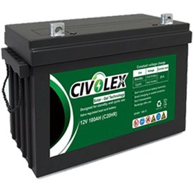 تصویر باتری خورشیدی 100 آمپر ۱۲ ولت دیپ سایکل ژل سپاهان Solar Battery deep cycle Gel 12v 100A/h sepahan