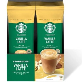 تصویر پودر قهوه فوری استارباکس لاته وانیلی بسته 10 ساشه‌ای Starbucks vanilla latte